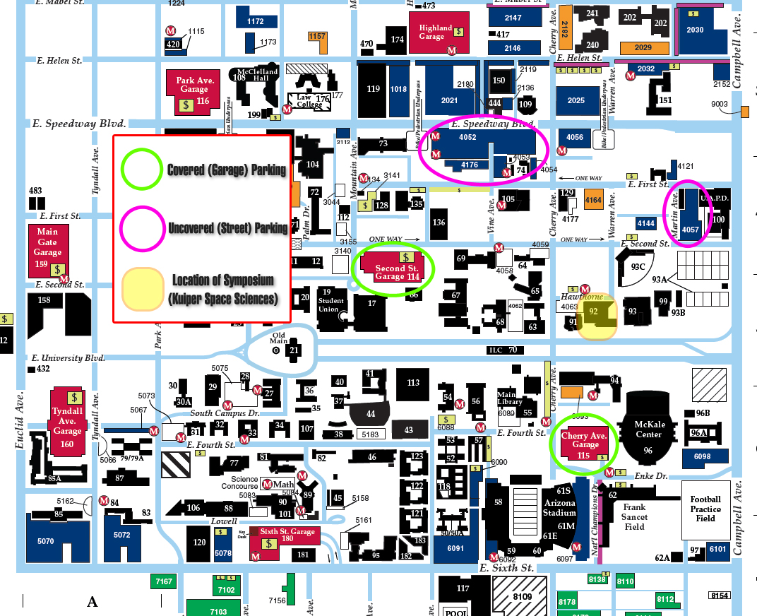 university of arizona parking map 2008 Statewide Symposium Arizona Space Grant Consortium university of arizona parking map