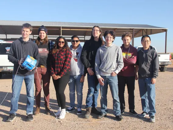 ERAU ASCEND team at the Fall 2022 launch.