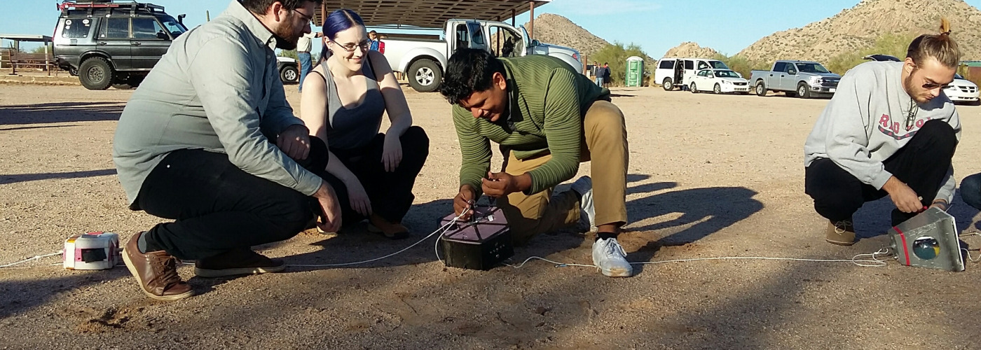 ASU's ASCEND team securing their payload before launch. 