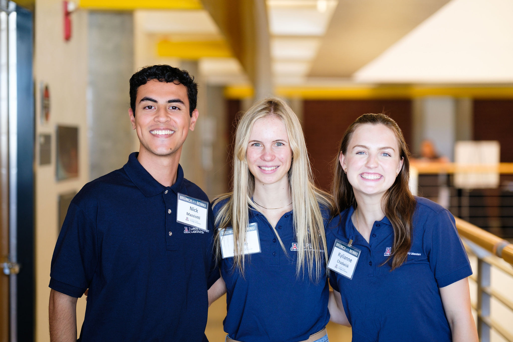 Space Grant interns pose at Brunch with Bennu event. Photo Credit: Julius Scholsburg