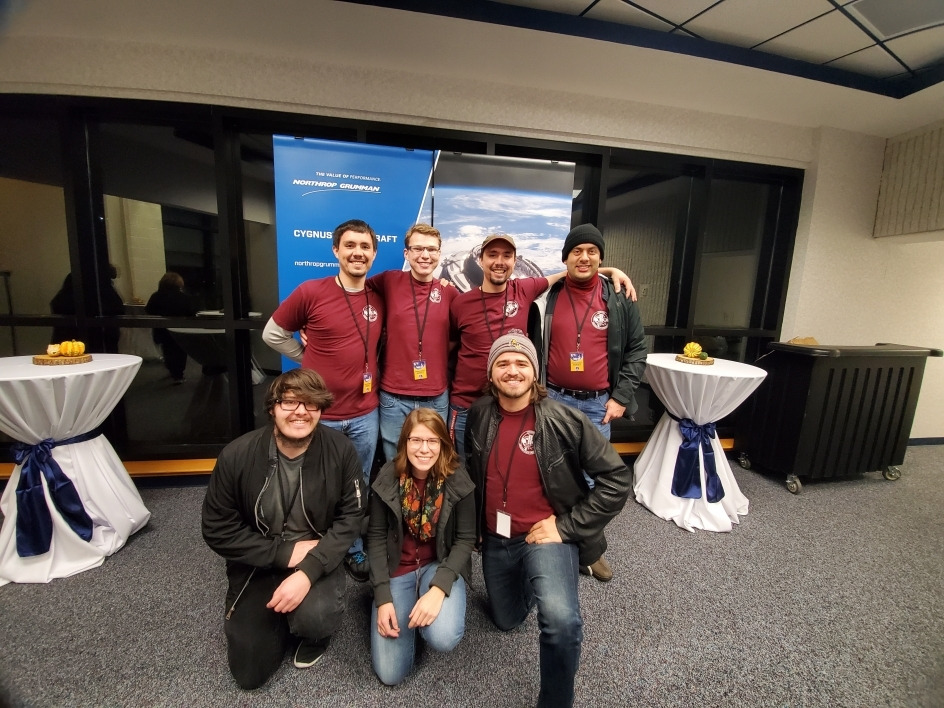 ASU Phoenix CubeSat team at launch (front, left to right): Nicholas Altman, Sarah Rogers and Ryan Fagan. (Back, left to right): Devon Bautista, Craig Knoblauch, Trevor Bautista and Raymond Barakat. Trevor Bautista/ASU