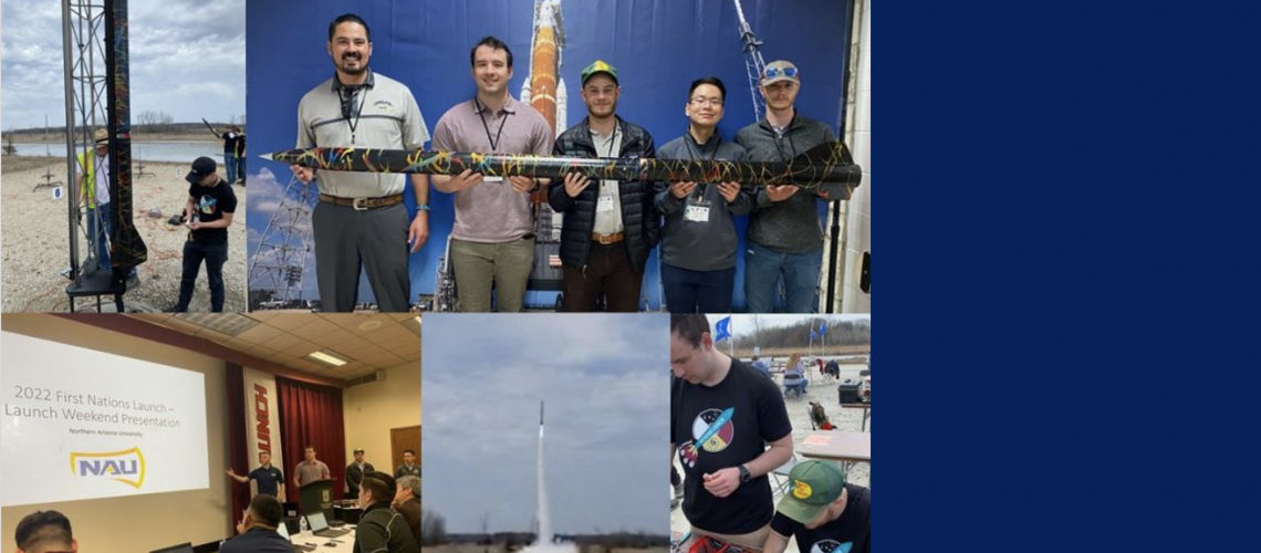 NAU Space Jacks team photo collage.