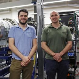 A grant from the Army Research Office will fund an extension of the Arizona Supersonic Wind Tunnel, making it capable of conducting experiments in transonic conditions. Stuart "Alex" Craig (left) and Jesse Little received the funding through the U.S. Department of Defense's Historically Black Colleges and Universities/Minority-Serving Institutions Science Program.