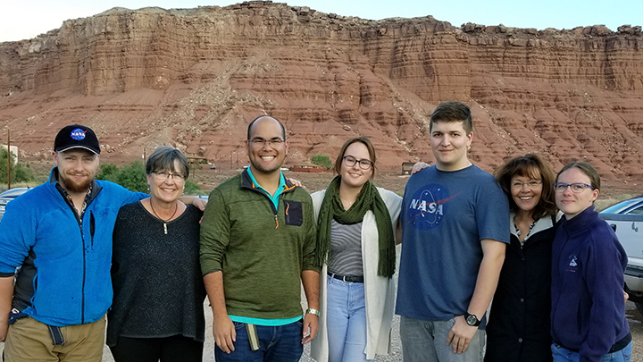 Group photo (left to right): Daniel Stigmon, Kathleen Stigmon, Janus Kozdon, Brennah Brown, Ryan Jundt, Mary Lara, Emma Garret